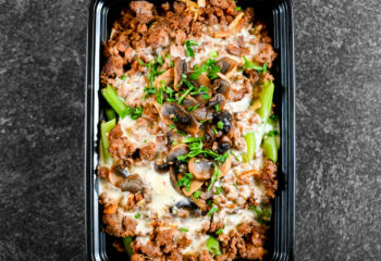 CREAMY MUSHROOM BEEF BOWL