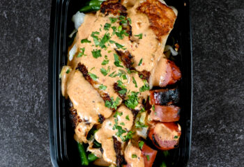CAJUN WHITE FISH AND TURKEY SAUSAGE