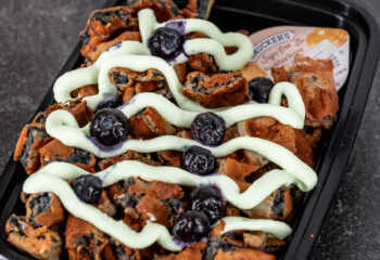 MATCHA BLUEBERRY PROTEIN WAFFLES