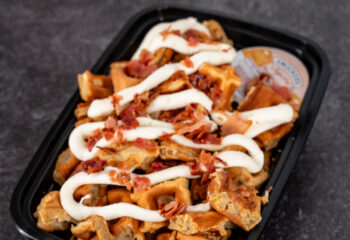 MAPLE BACON PROTEIN WAFFLES